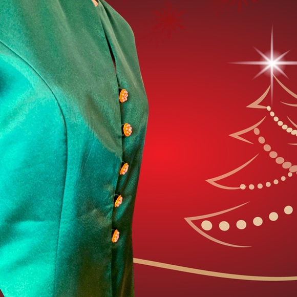 SALE | ANNA CAROLE Vtg Matching Maxi Skirt with Embellished Collarless Blazer - Picture 4 of 15